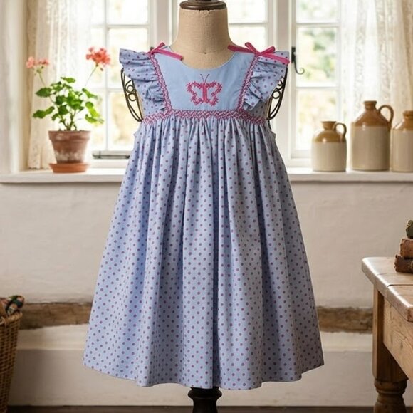 Petit Ami Other - Petit Ami Smocked Butterfly Dress Size 18m